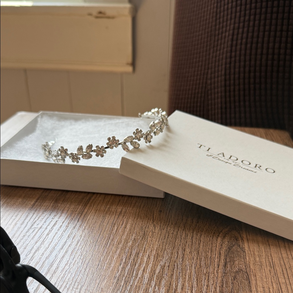 Silver Floral Headband